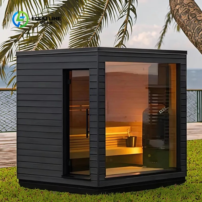 Modern Outdoor Cedar Sauna